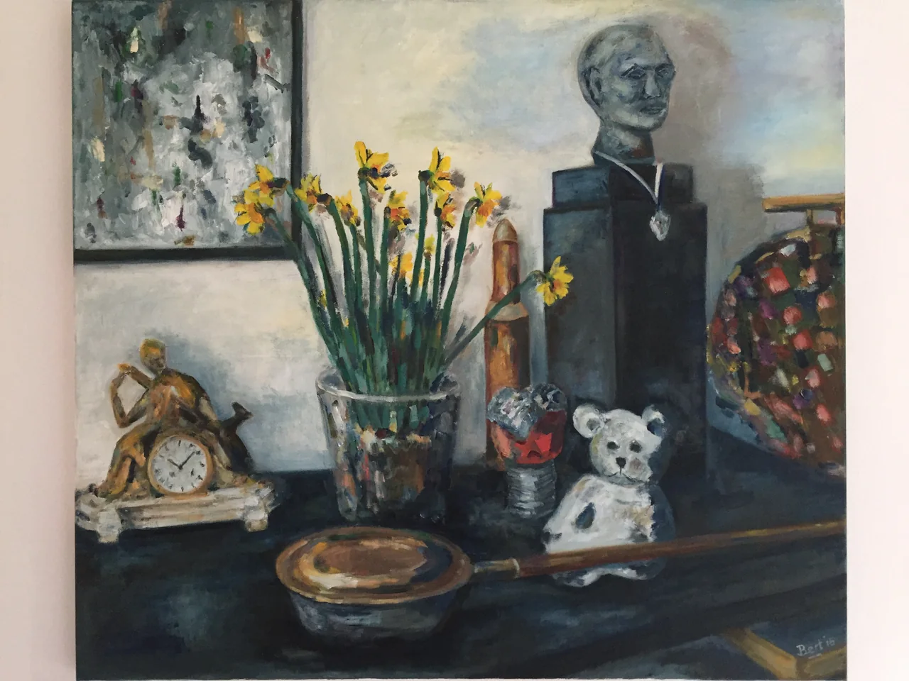 Schilderij: Stilleven met amaryllis