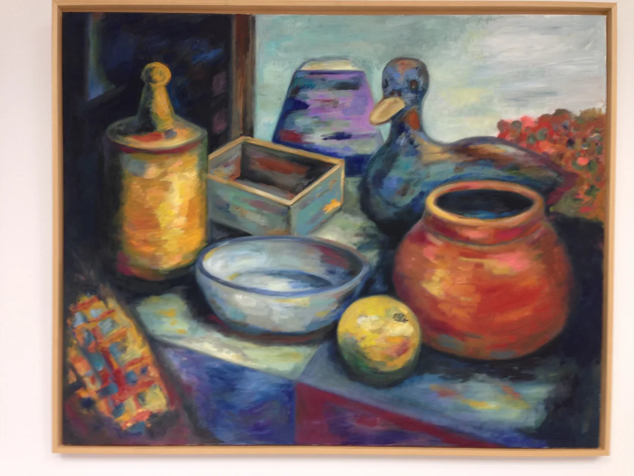 Schilderij: Potten op tafel