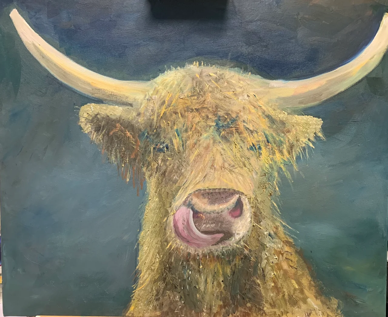 Schilderij: Schotse hooglander