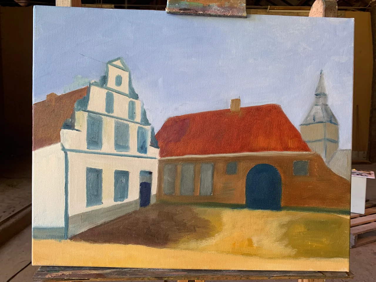 Schilderij: Het witte huis