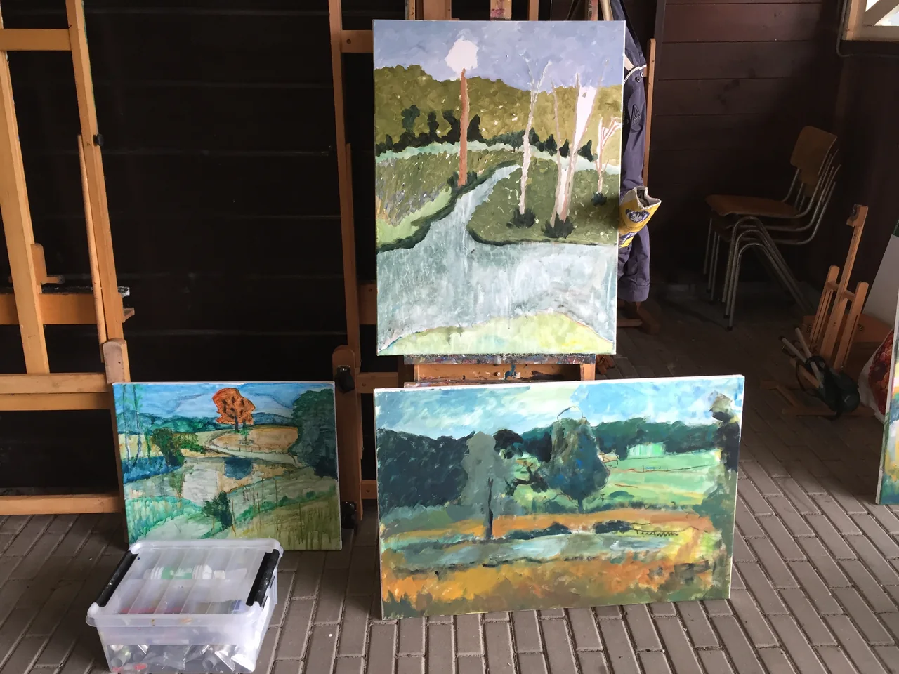Landschappen in het atelier