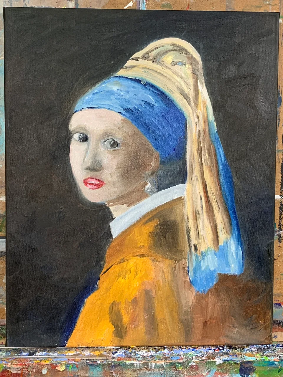 Portretstudie op de ezel
