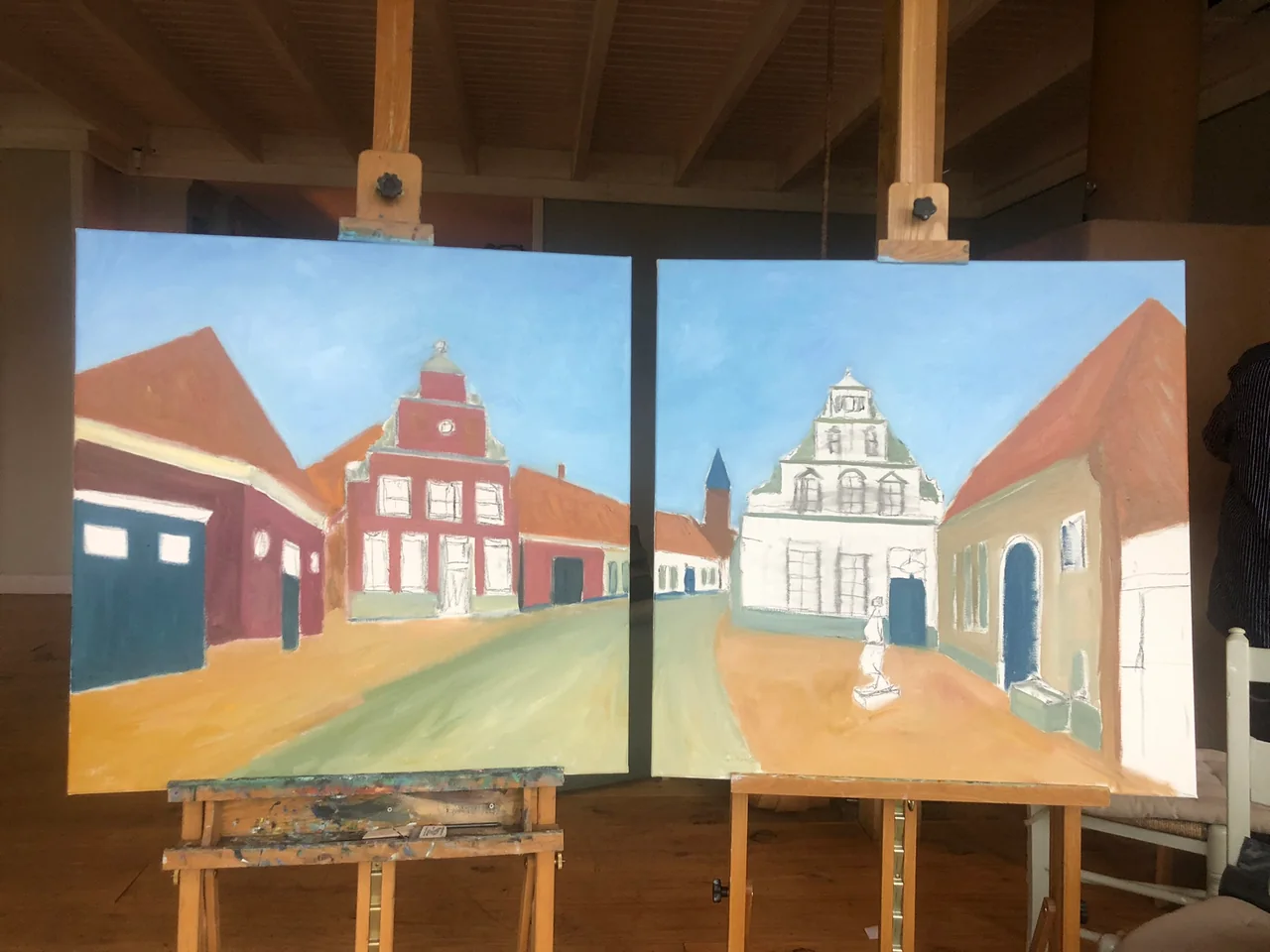 Twee stadsgezichten in wording